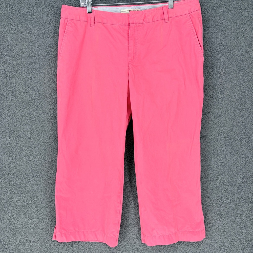 Tommy Hilfiger Austin Fit Pink Capri Pants Womens 16 Cotton Cropped Chinos